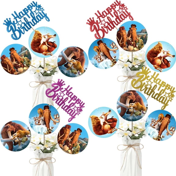 Party Centerpieces Ice Age Decoration Table Toppers Photo Props Booth Center Piece Decor Birthday Party Supplies