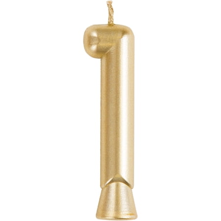Party Central 12 Gold Numeric 7 Birthday Candles 2.75"