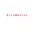 thumbnail image 1 of Party Central 120 Pink and White Hearts Glitter Decorative Party Pick Candles 3", 1 of 2
