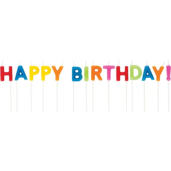 Party Central Vibrant Colored Happy Birthday Party Candles - 3" - Club Pack of 168