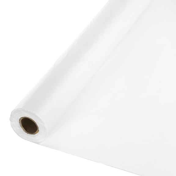 Party Central Disposable Banquet Party Table Cloth Roll - 250' - White