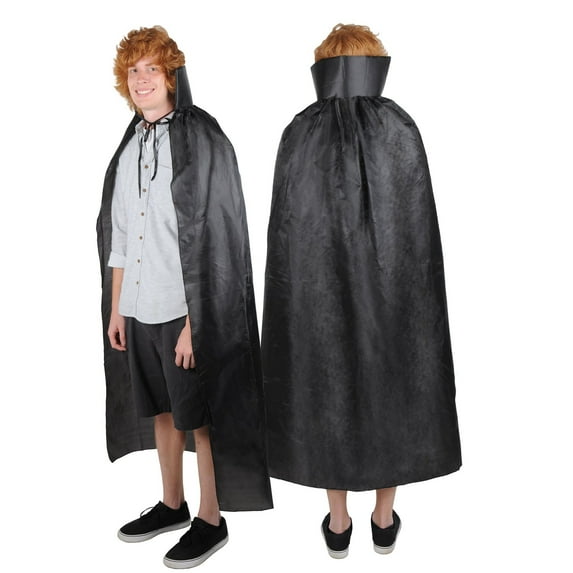 Party Central Club Pack of 12 Black Magician's Cape Adult Men's Halloween Costume Accessories - One