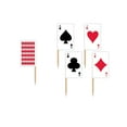 thumbnail image 1 of Club Pack of 12 Black and Red Playing Card Food or Drink Decoration Party Picks 2.5", 1 of 2