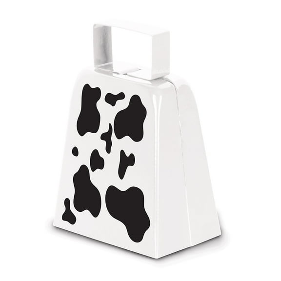 Party Central Club Pack of 12 Black and White Western Country Cowbell Party Favor Decors 4"