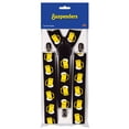 thumbnail image 1 of Club Pack of 12 Black and Yellow Adult Unisex Suspender Costume Accessories - One Size, 1 of 2