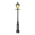 thumbnail image 1 of Party Central Club Pack of 12 Black and Yellow Jointed City Street Lamppost Decors 6', 1 of 2