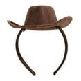 thumbnail image 1 of Party Central Club Pack of 12 Distressed Brown Western Cowboy Party Hats - One Size, 1 of 2