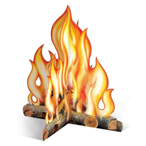 Party Central Club Pack of 12 Orange and Yellow 3D Flame Campfire Party Centerpieces 12"