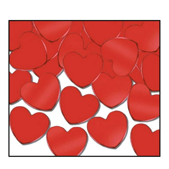 Club Pack of 12 Red Fanci-Fetti Heart Celebration Confetti Bags 1 oz.