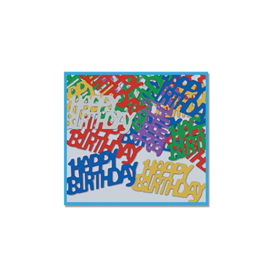 Club Pack of 12 Red and Blue Fanci-Fetti Happy Birthday Celebration Confetti Bags 0.5 Oz
