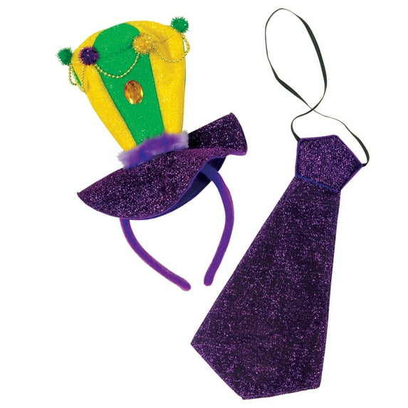 Party Central Club Pack of 12 Traditional Unisex Adult Headband and Necktie Costume Accessories -