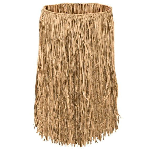 Party Central Club Pack of 12 Tropical Tan Adult Women's Hula Hawaiian Party Skirts 32"