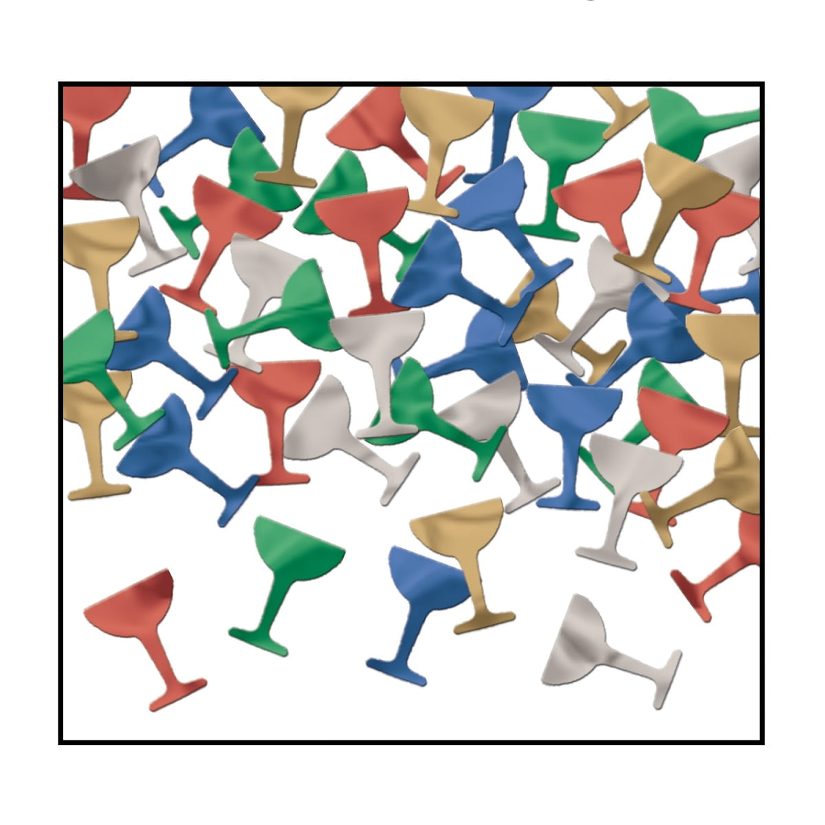 Party Central Club Pack of 12 Vibrantly-Colored Fanci-Fetti Goblet New Years Celebration Confetti
