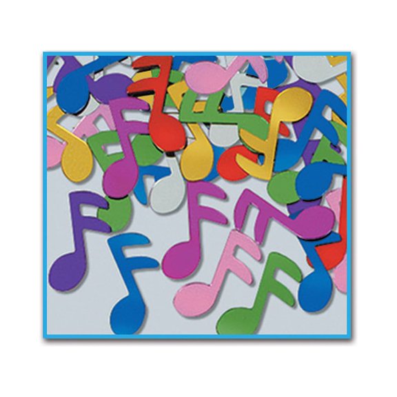 Party Central Club Pack of 12 Vibrantly Colored Fanci-Fetti Musical Note Confetti Bags 1 oz.