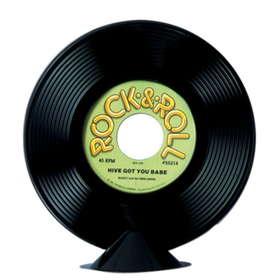 Party Central Club Pack of 12 Vibrantly Colored Vintage Style 50's Rock and Roll Record Centerpieces