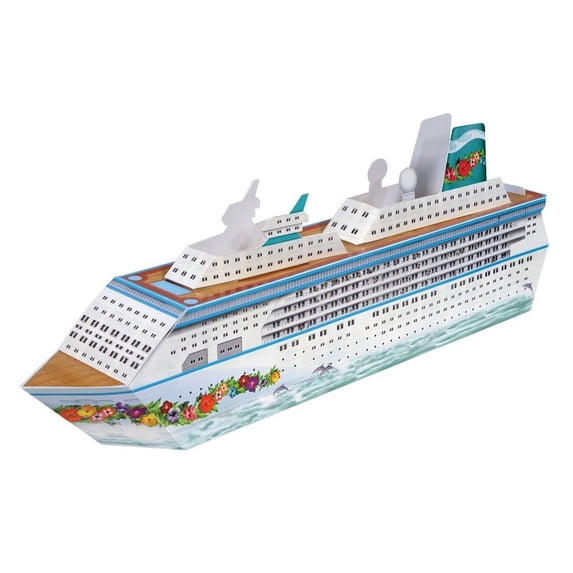 Party Central Club Pack of 12 White 3-Dimensional Cruise Ship Party Centerpieces 13.25"