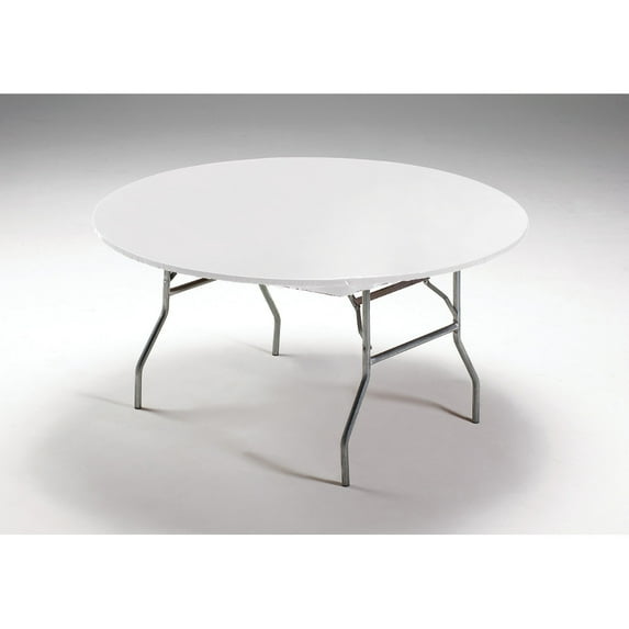 Party Central Round Disposable Picnic Party Table Covers - 60" - White - Club Pack of 12