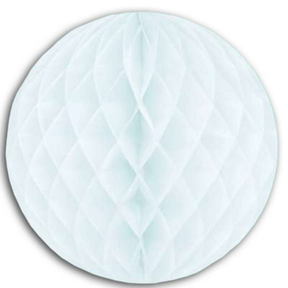Party Central Club Pack of 12 White Honeycomb Hanging Ball Decorations 14"