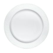 Party Central Club Pack of 120 White Disposable Pebble Plastic Round Party Dinner Plates 9"