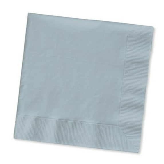 Party Central Club Pack of 1200 Shimmering Silver Premium 2-Ply Disposable Beverage Napkins 5"
