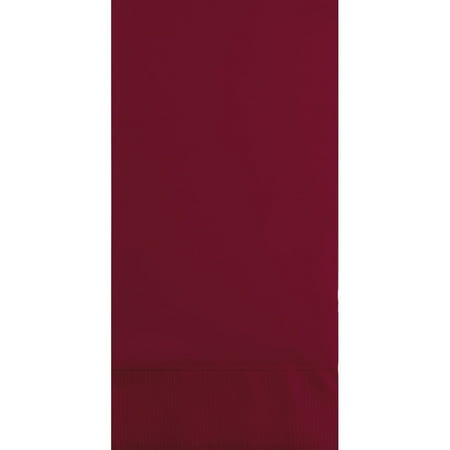 Party Central 3-Ply Disposable Party Guest Napkins - 8" - Burgundy Red - Club Pack of 192