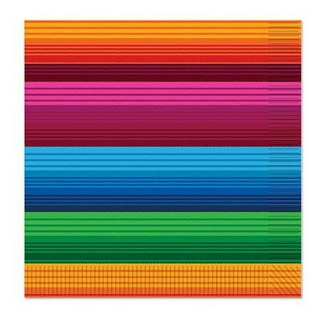 Party Central Club Pack of 192 Red and Blue Striped Fiesta Disposable Luncheon Party Napkins 6.75"