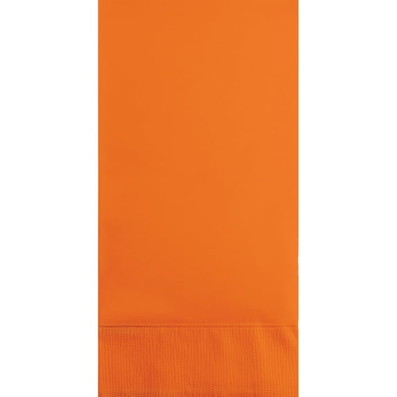 Club Pack of 192 Sunkissed Orange 3-Ply Disposable Party Paper Guest Napkins 8"