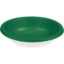 Party Central Club Pack of 200 Emerald Green and White Banquet St Patrick's Day Dinner Party Bowls