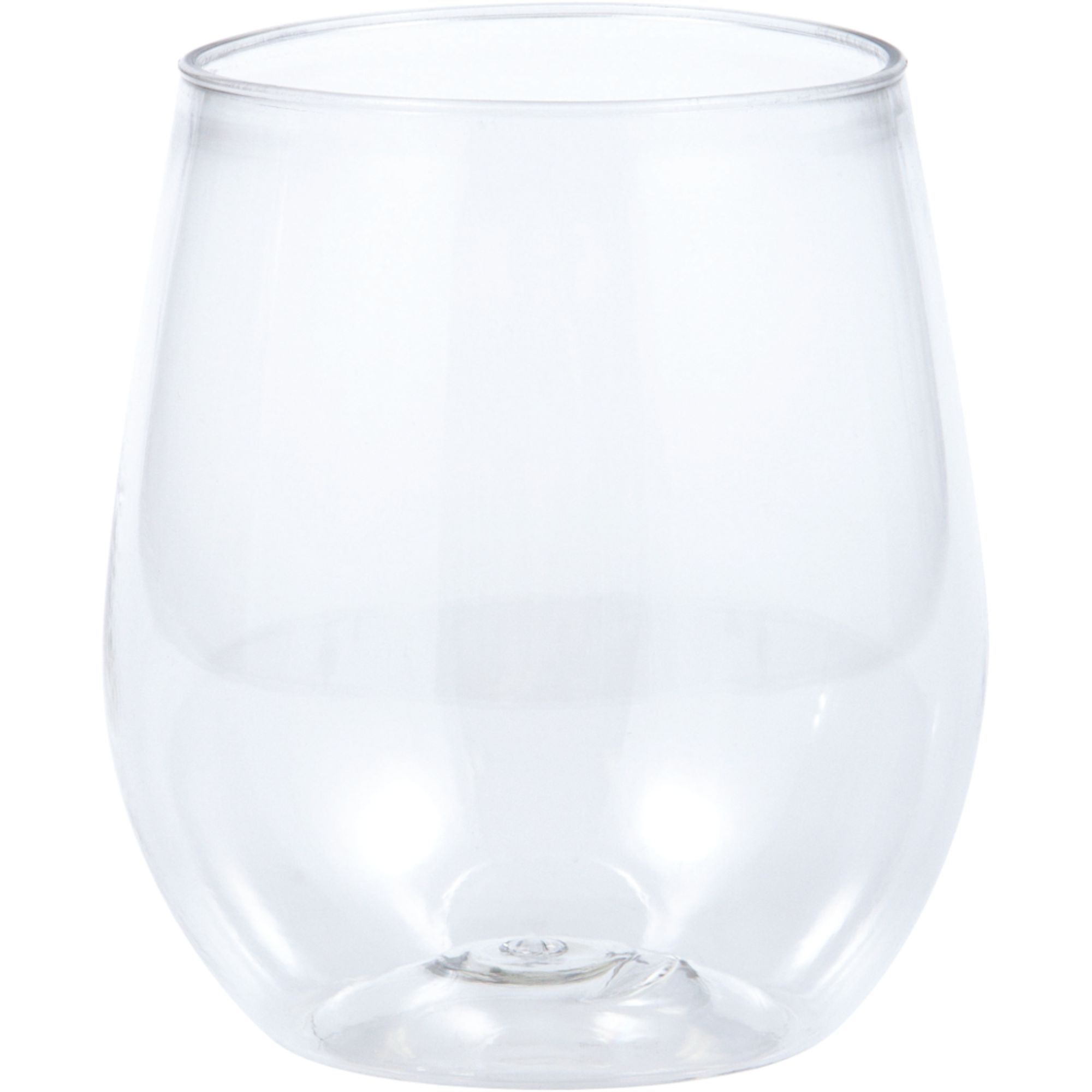 Party Central Stemless Wine Glasses - 3.75" - Clear - Club Pack of 24