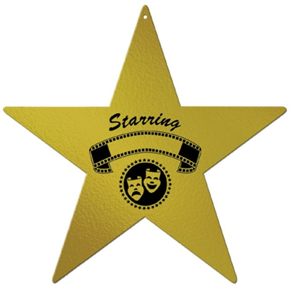 Club Pack of 24 Gold and Black Awards Night Starring Star 12"