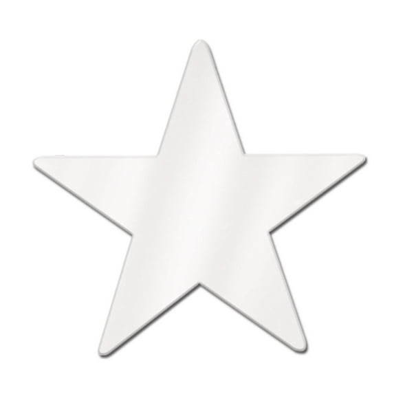 Club Pack of 24 White Star Cutout Party Decorations 15"
