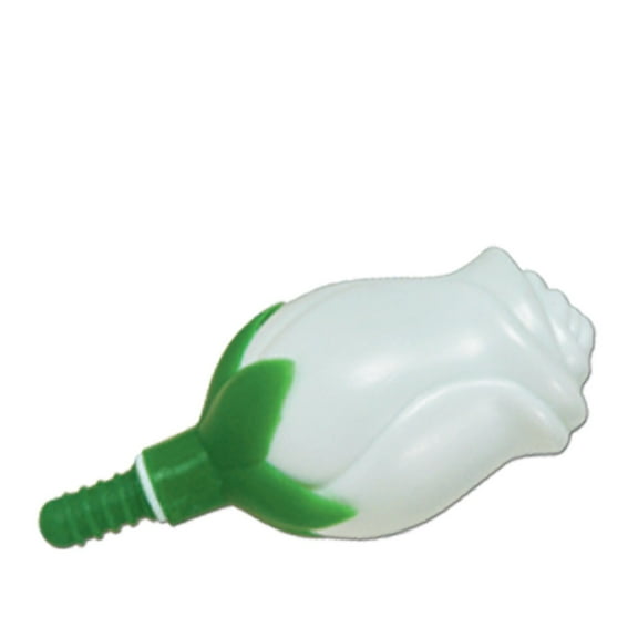 Party Central Club Pack of 24 White and Green Rosebud Bubble Bottle Floral Party Favors 2.75"