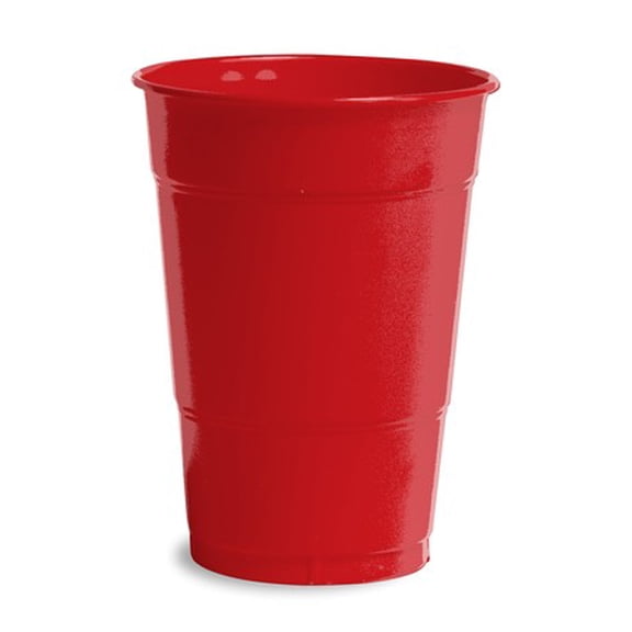 Party Central Club Pack of 240 Classic Red Disposable Round Drinking Party Tumbler Cups 16 oz.