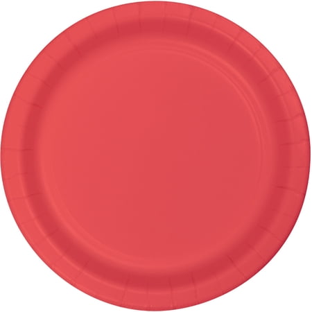 Party Central Club Pack of 240 Coral Pink Paper Party Luncheon Plates 7"
