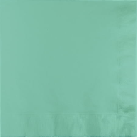 Club Pack of 240 Green 2-Ply Beverage Square Disposable Napkins 5"