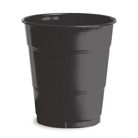 Club Pack of 240 Jet Black Premium Disposable Drinking Party Tumbler Cups 12 oz.