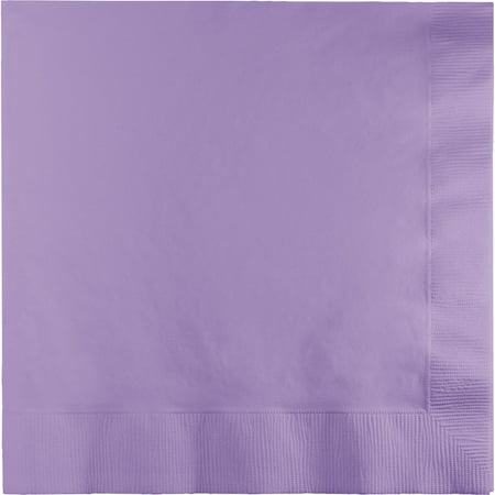 Party Central 3-Ply Disposable Beverage Napkins - 8.75" - Lavender Purple - Club Pack of 250