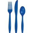 thumbnail image 1 of Party Central 3-Piece Disposable Party Cutlery Sets - 7.5" - Cobalt Blue - Club Pack of 288, 1 of 2