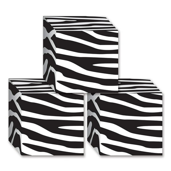 Party Central Club Pack of 36 Black and White Zebra Party Favor Boxes 3.25"