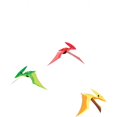 thumbnail image 1 of Club Pack of 36 Red and Green Boy Dino Hanging Tissue Paper Fan Party Decorations 32", 1 of 2