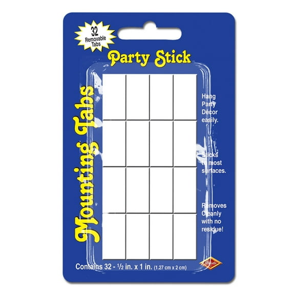 Party Central Club Pack of 384 White Party Stick Removable Adhesive Ceiling Hooks 1"