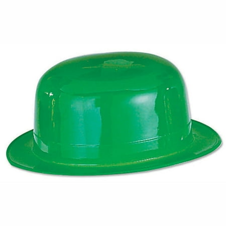 Club Pack of 48 Green Solid St. Patrick's Day Derby Hat Costume Accessories - One Size