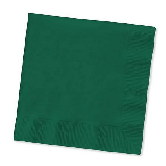 Party Central Club Pack of 500 Hunter Green Solid 3-Ply Disposable Lunch Napkins 6.5"