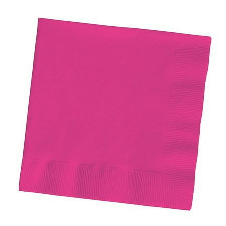 Party Central Club Pack of 500 Magenta Pink Solid 3-Ply Disposable Lunch Napkins 6.5"