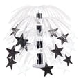 thumbnail image 1 of Party Central Club Pack of 6 Black and White Glistening Star Centerpiece Decors 18", 1 of 1
