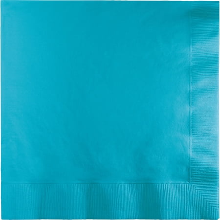 Party Central 2-Ply Disposable Luncheon Napkins - 6.5" - Bermuda Blue - Club Pack of 600