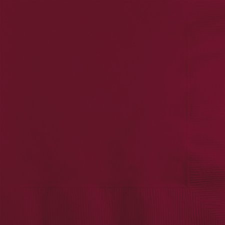 Club Pack of 600 Burgundy Red 2-Ply Disposable Party Beverage Napkins 5"