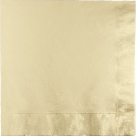 Party Central Club Pack of 600 Ivory Disposable Lunch Napkins 6.5"