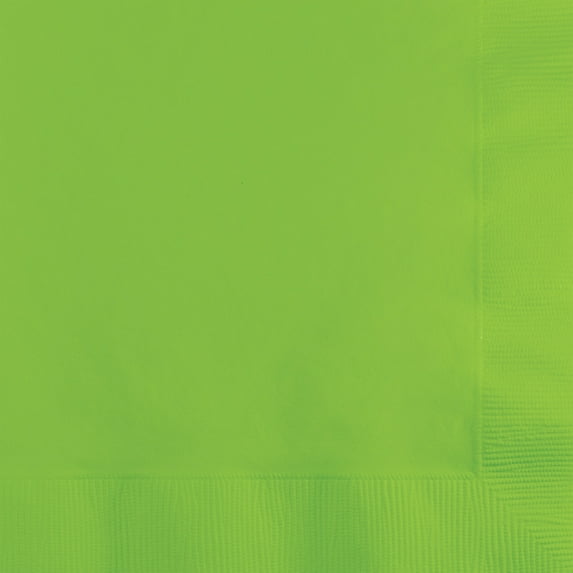 Club Pack of 600 Lime Green 2-Ply Disposable Party Beverage Napkins 5"