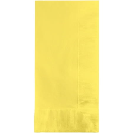 Party Central 2-Ply Disposable Party Dinner Napkins - 8" - Mimosa Yellow - Club Pack of 600